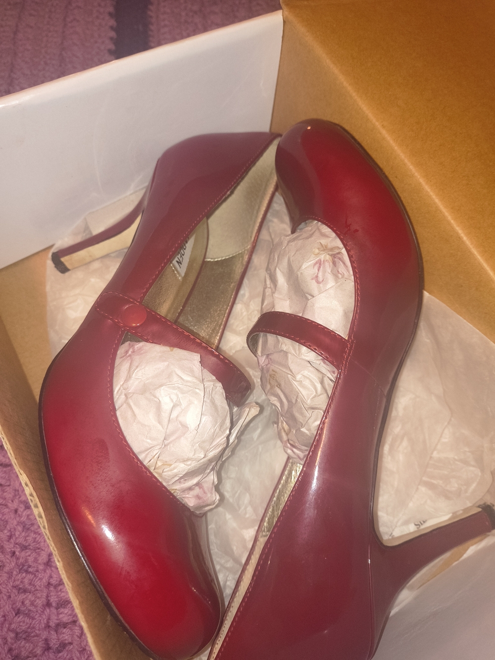 Steve Madden Red Patent Mary Jane High Heels